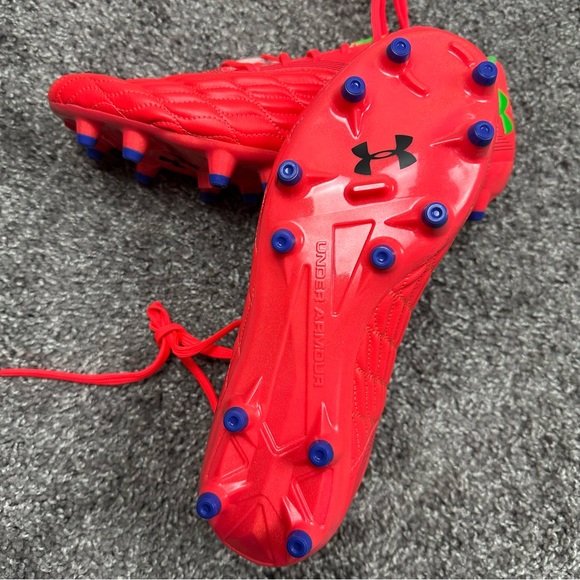 Under Armour Magnetico Pro 3 FG Women Soccer Cleats Sz 7.5 Red/Green 3027497-600 - Picture 13 of 14